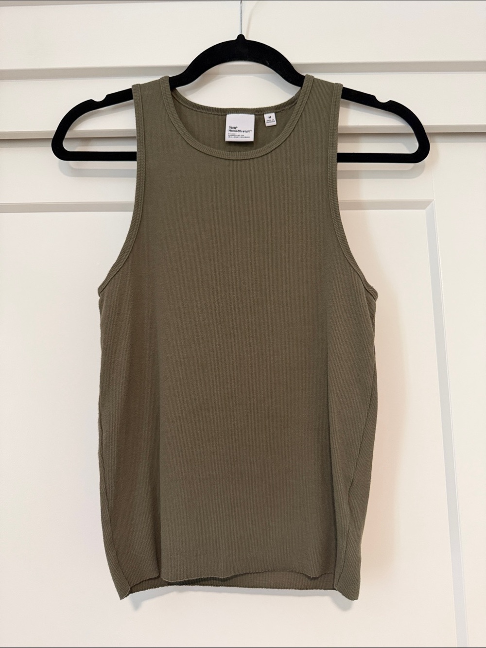 Aritzia Ribbed Olive Tank Top